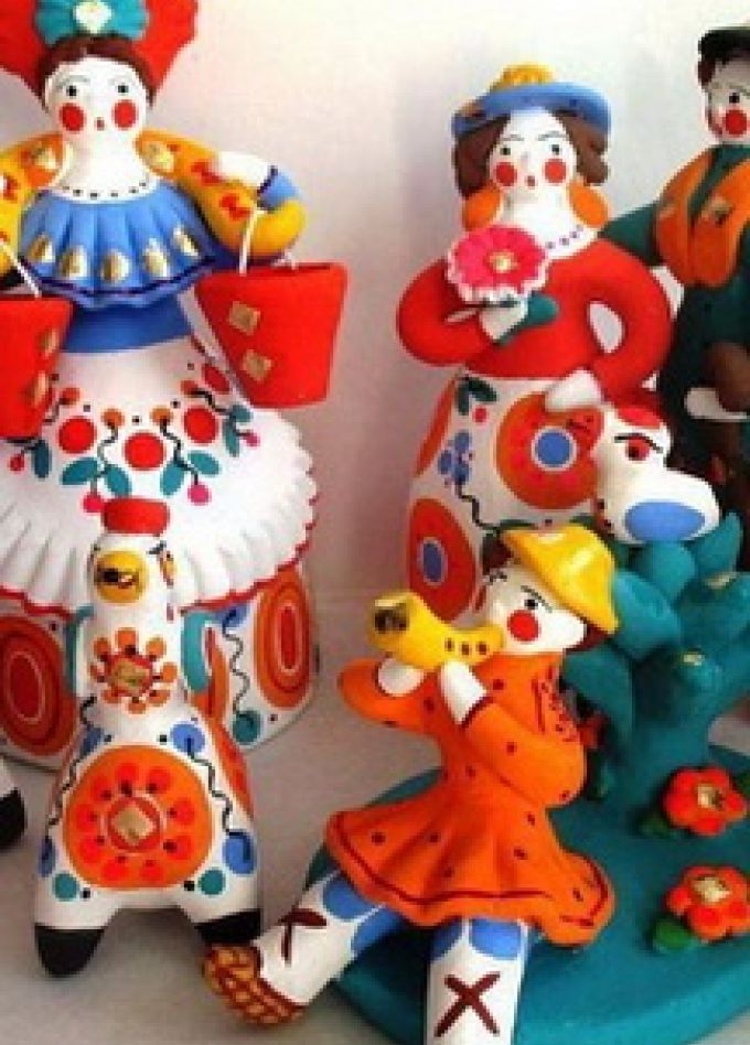 Роспись глиняной игрушки